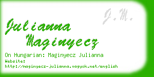 julianna maginyecz business card